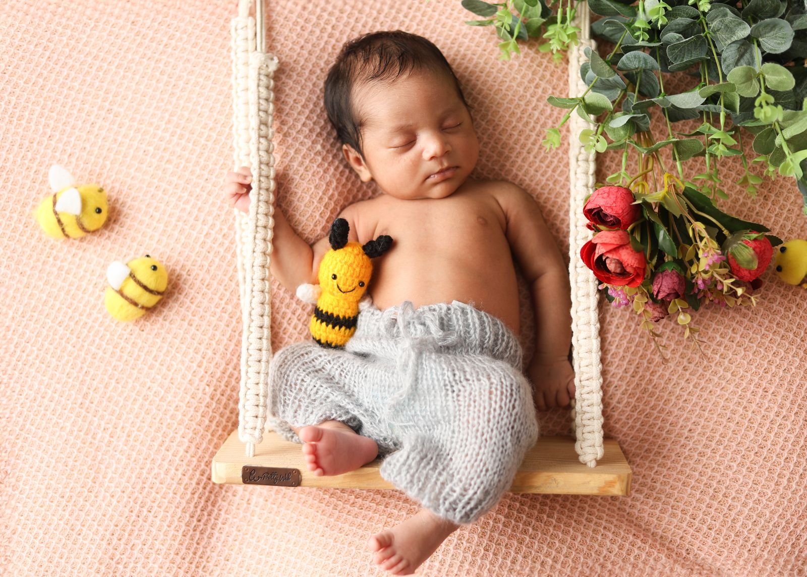 Baby on a swing